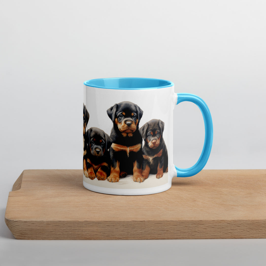 Rottweiler Puppies - Mug with Color Inside
