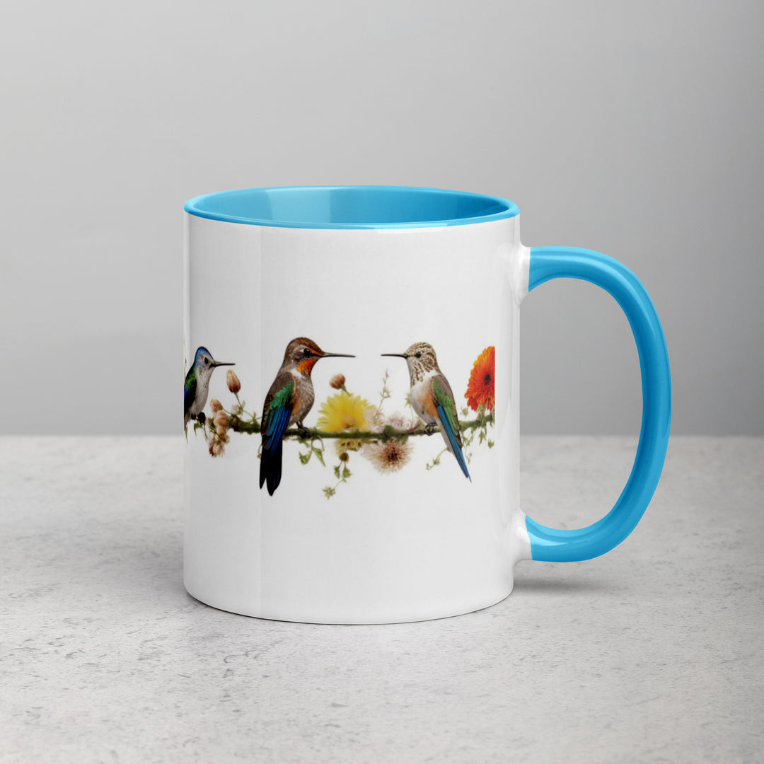 Birds on a Wire - Mug with Color Inside