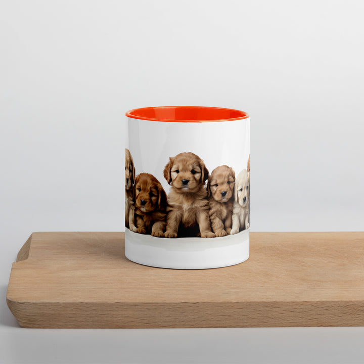 Goldendoodle Pups - Mug with Color Inside