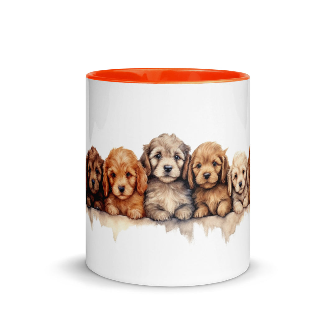 Goldendoodle Puppies - Mug with Color Inside