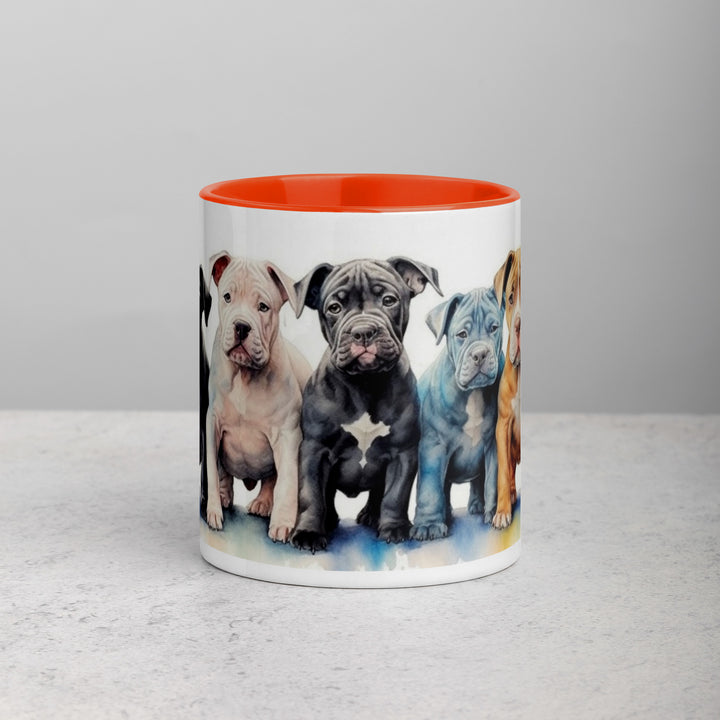 Pitbull Puppies - Mug with Color Inside