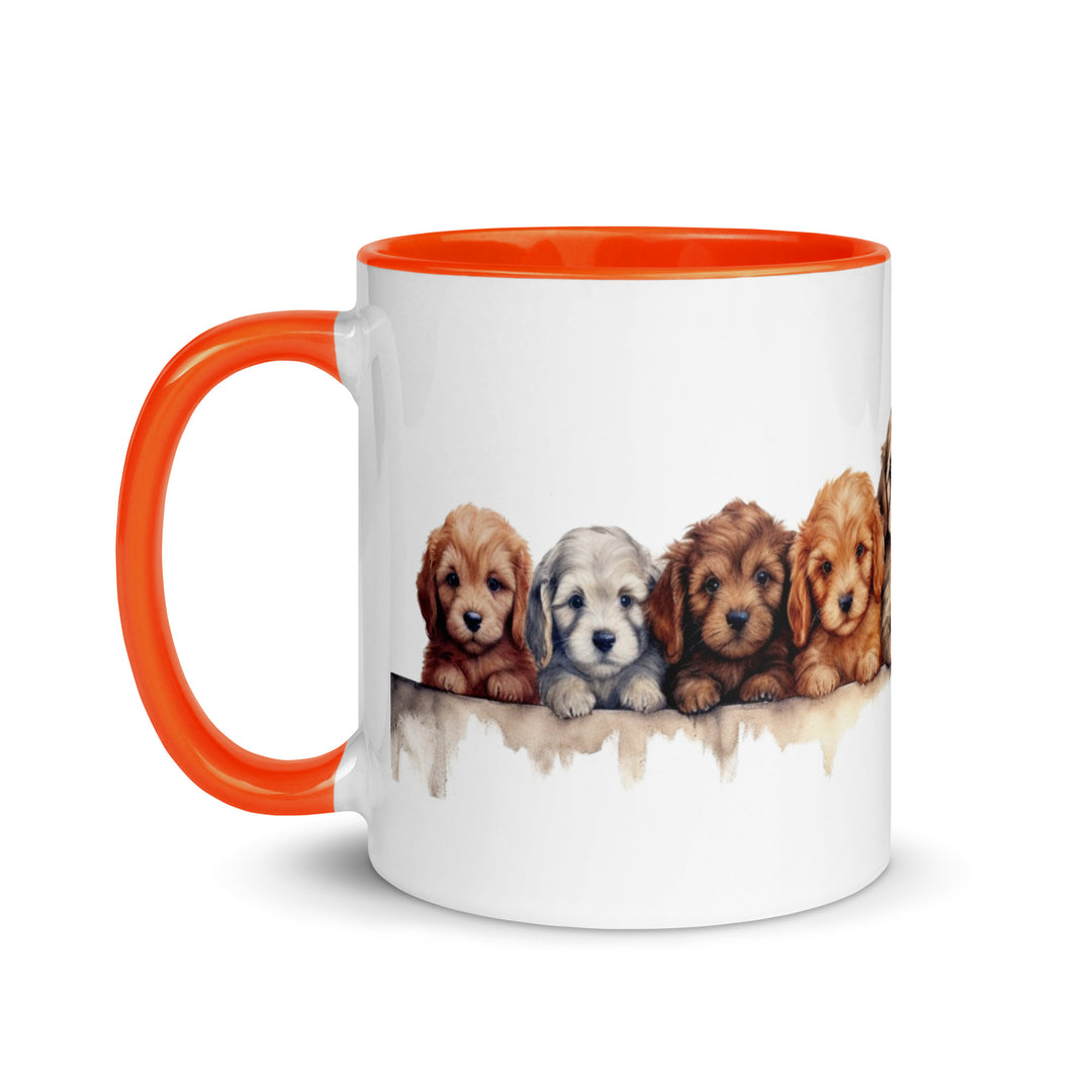 Goldendoodle Puppies - Mug with Color Inside