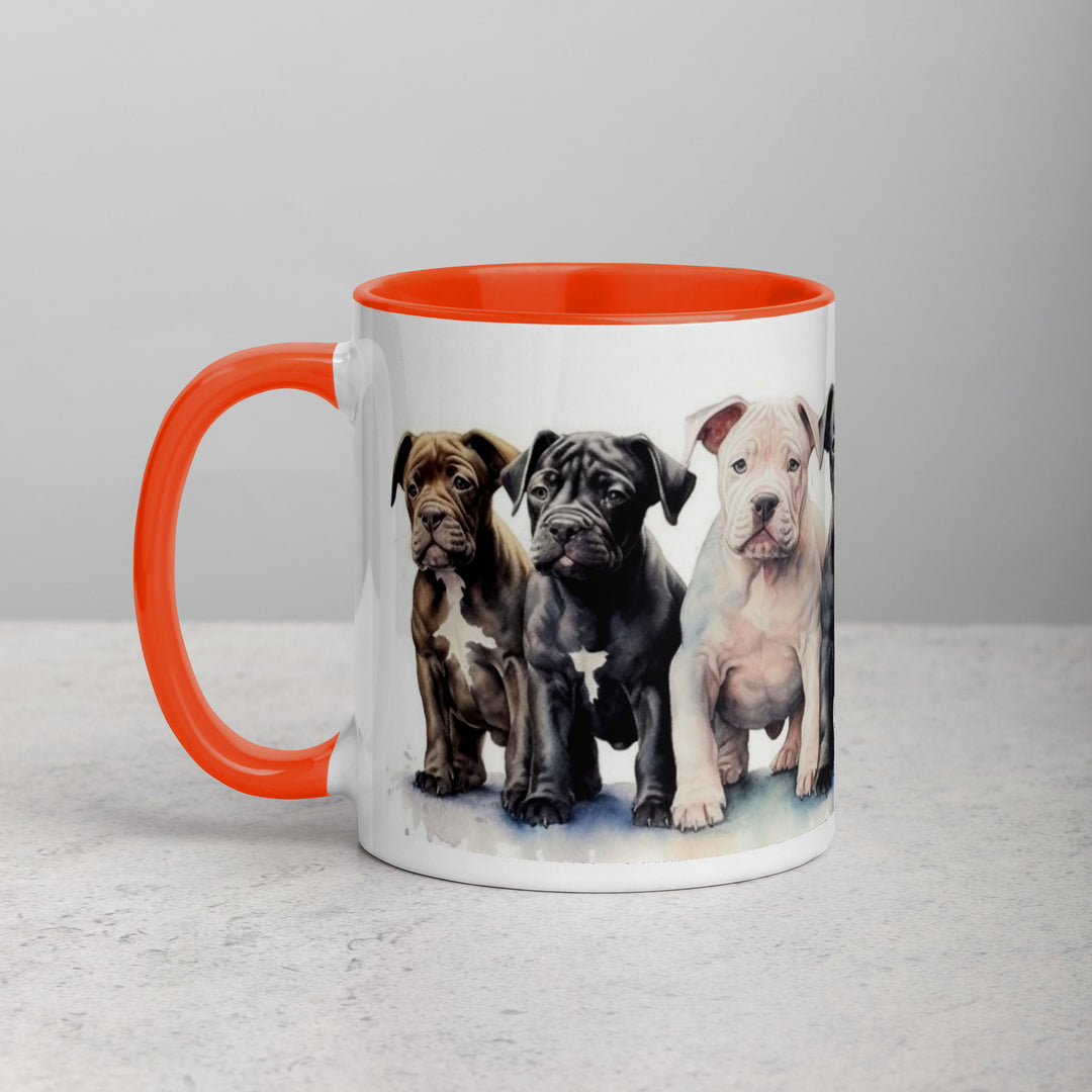 Pitbull Puppies - Mug with Color Inside