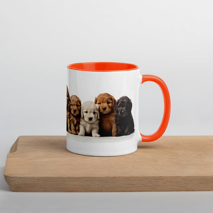 Goldendoodle Pups - Mug with Color Inside