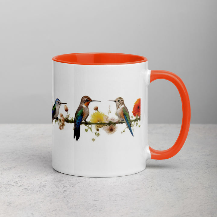 Birds on a Wire - Mug with Color Inside