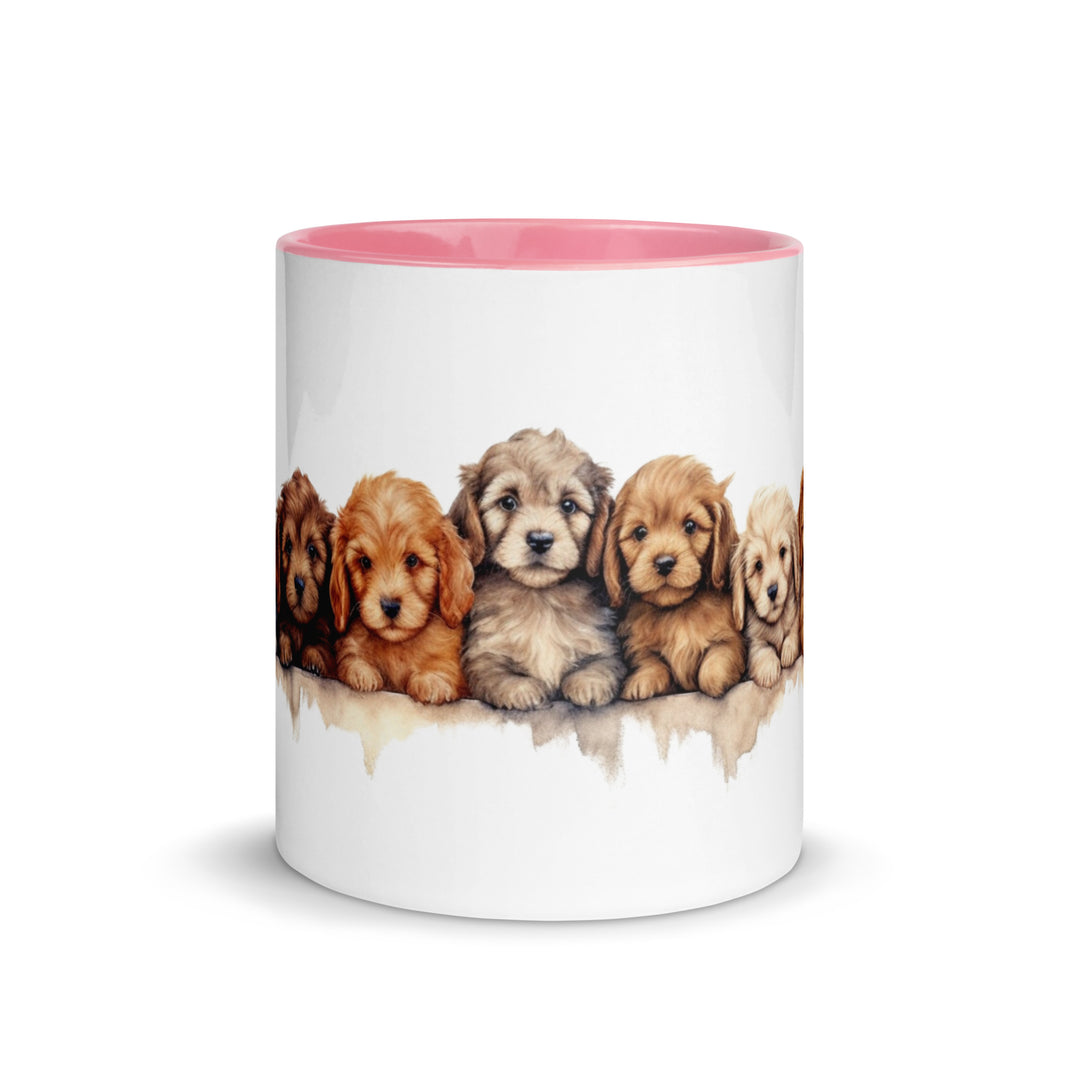 Goldendoodle Puppies - Mug with Color Inside