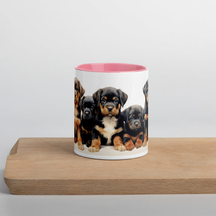 Rottweiler Puppies - Mug with Color Inside