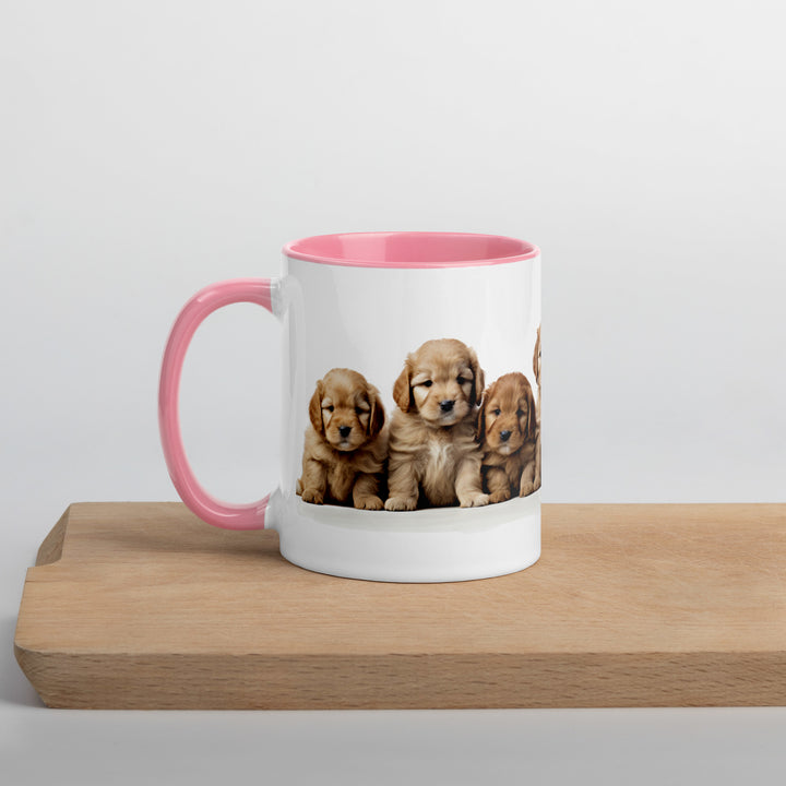 Goldendoodle Pups - Mug with Color Inside
