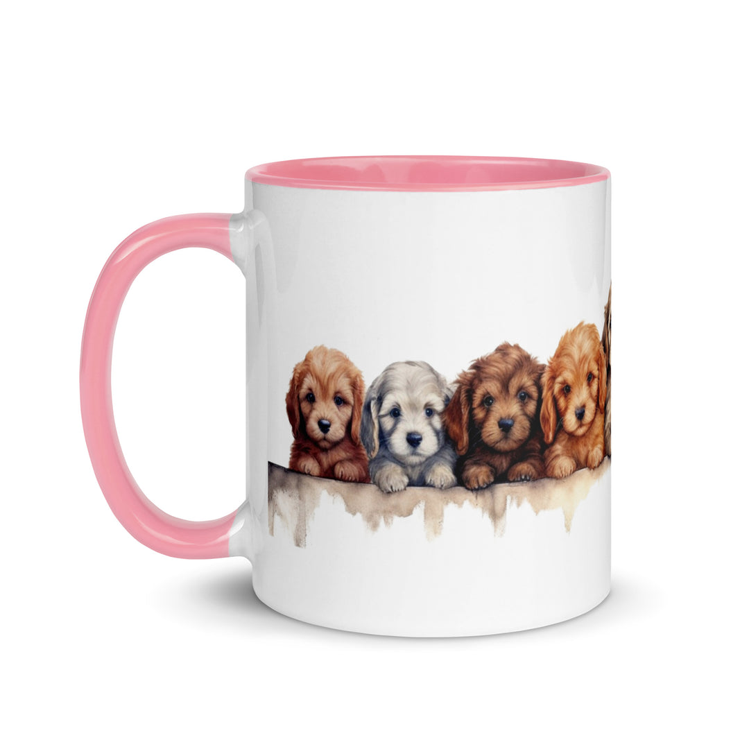 Goldendoodle Puppies - Mug with Color Inside