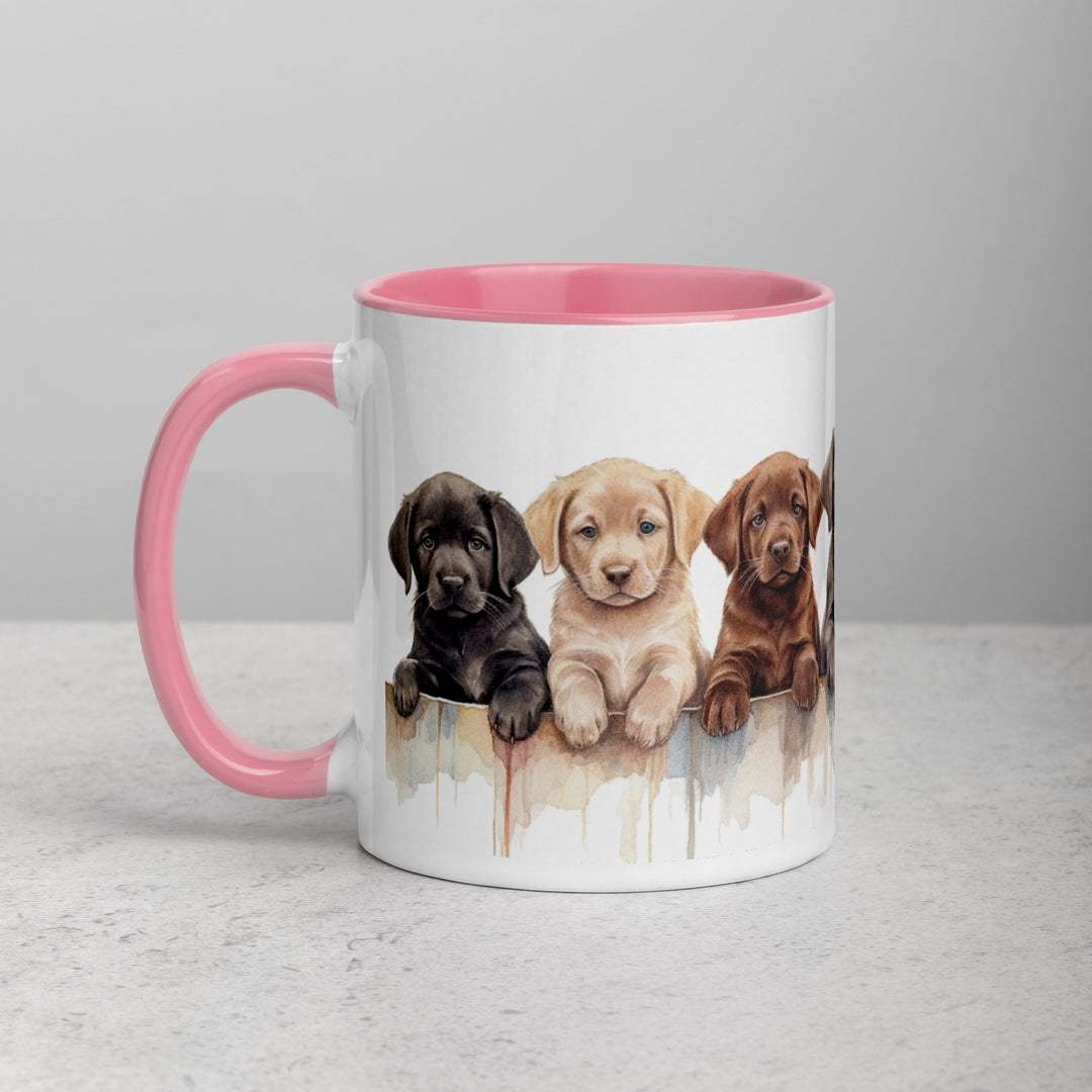 Labrador Puppies - Mug with Color Inside