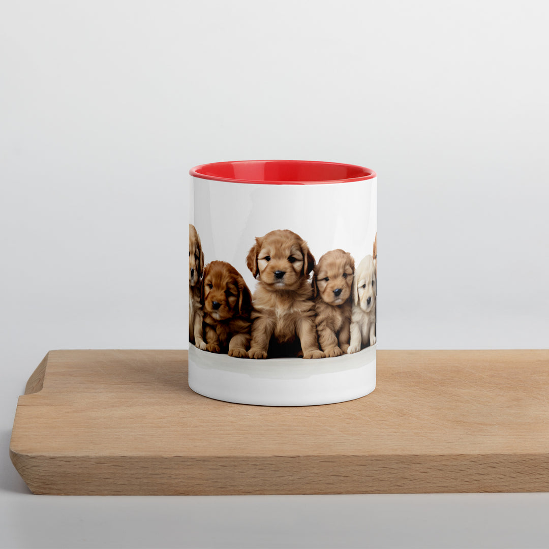 Goldendoodle Pups - Mug with Color Inside