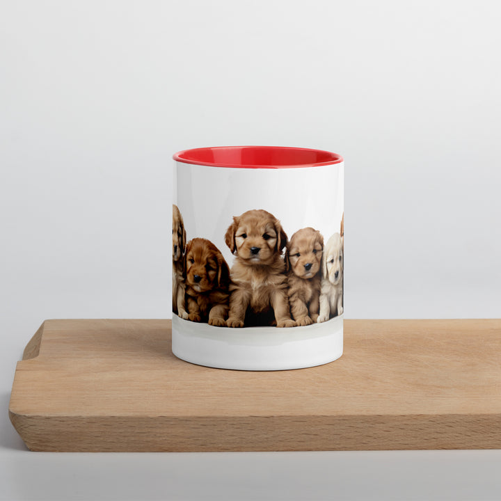 Goldendoodle Pups - Mug with Color Inside