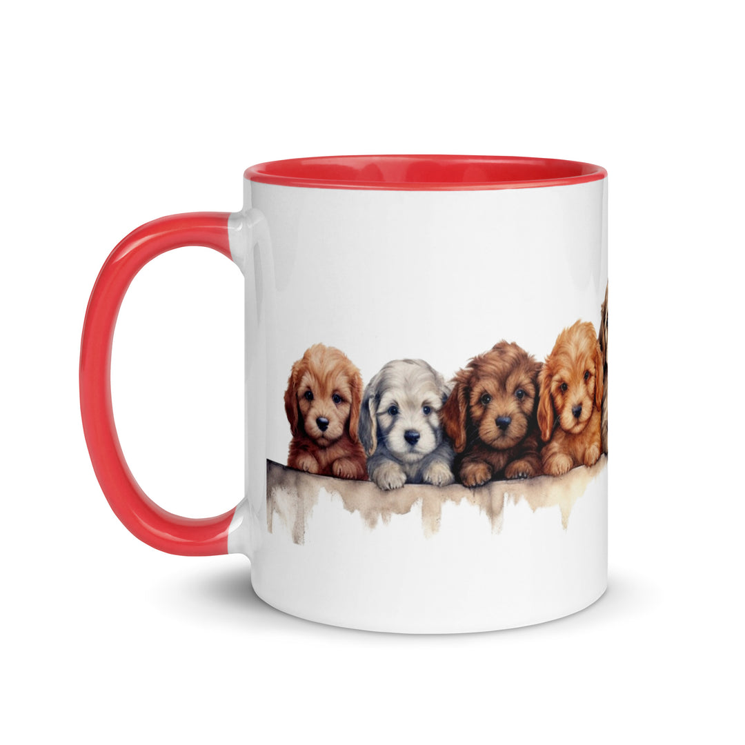 Goldendoodle Puppies - Mug with Color Inside
