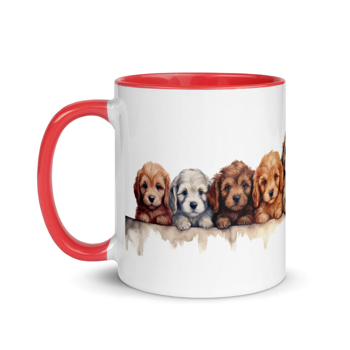 Goldendoodle Puppies - Mug with Color Inside