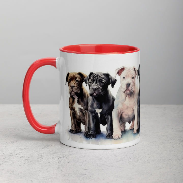 Pitbull Puppies - Mug with Color Inside