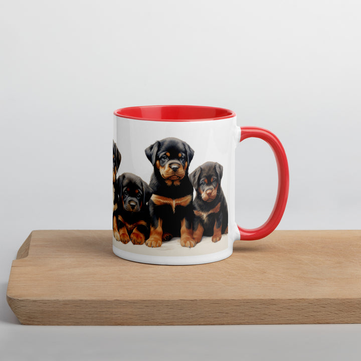 Rottweiler Puppies - Mug with Color Inside
