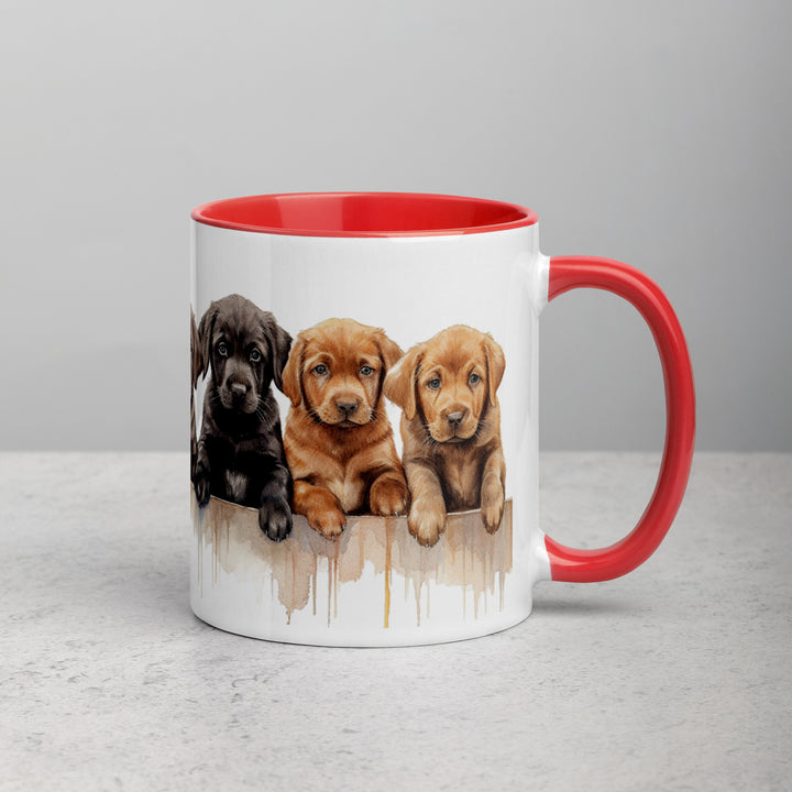 Labrador Puppies - Mug with Color Inside