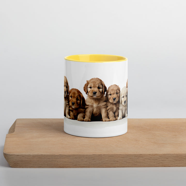 Goldendoodle Pups - Mug with Color Inside