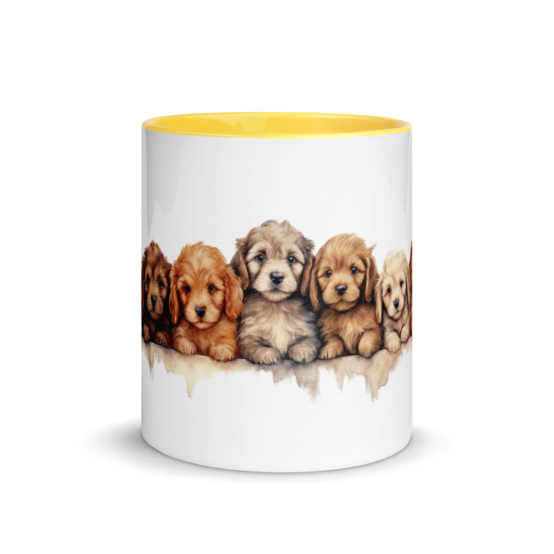 Goldendoodle Puppies - Mug with Color Inside