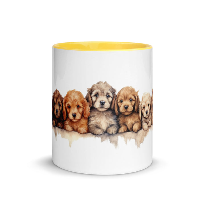 Goldendoodle Puppies - Mug with Color Inside