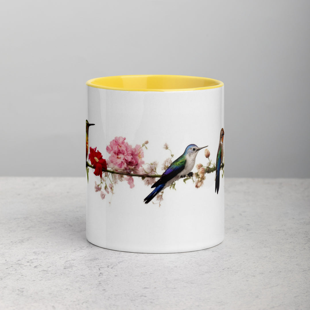Birds on a Wire - Mug with Color Inside