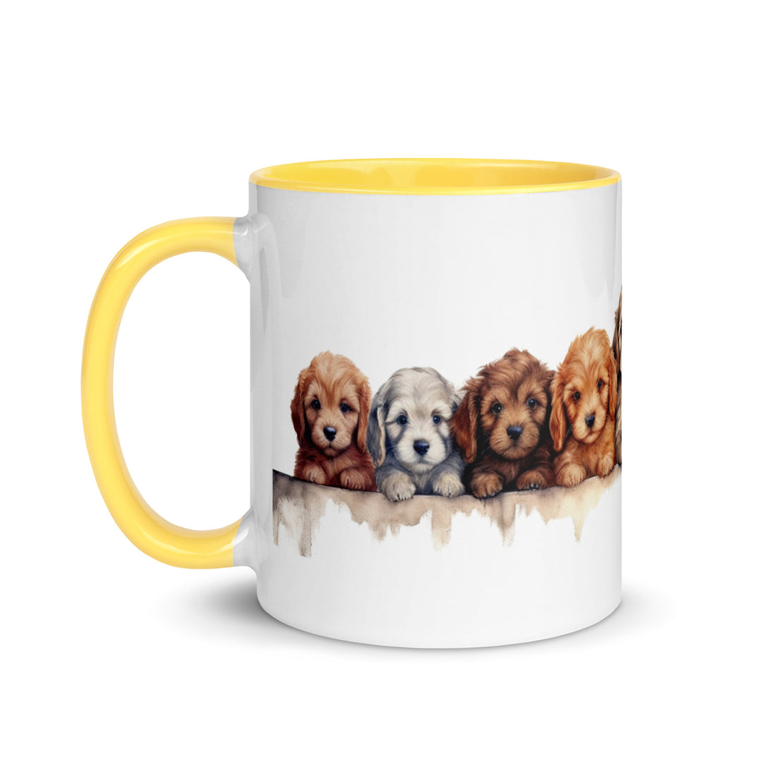 Goldendoodle Puppies - Mug with Color Inside