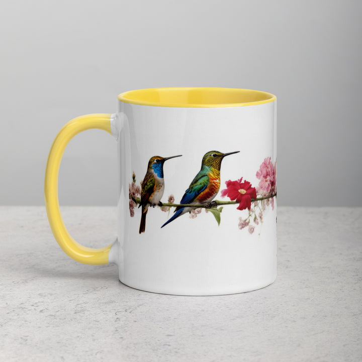 Birds on a Wire - Mug with Color Inside