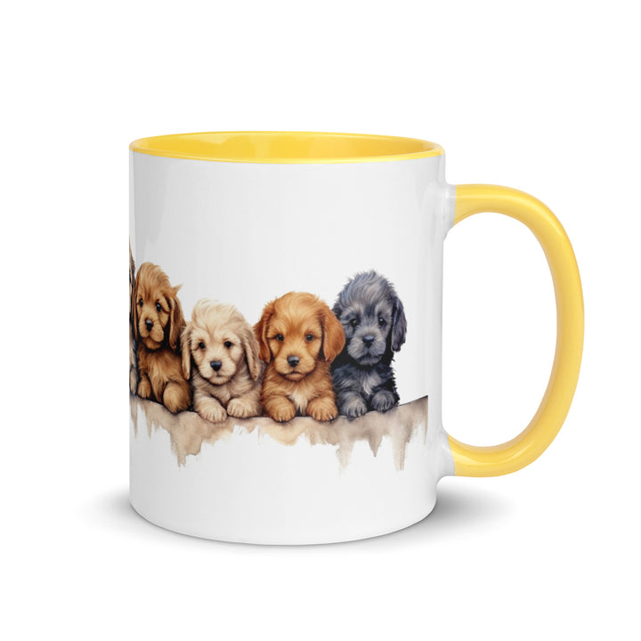 Goldendoodle Puppies - Mug with Color Inside