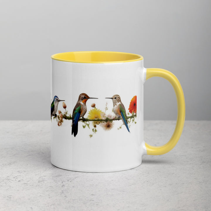 Birds on a Wire - Mug with Color Inside