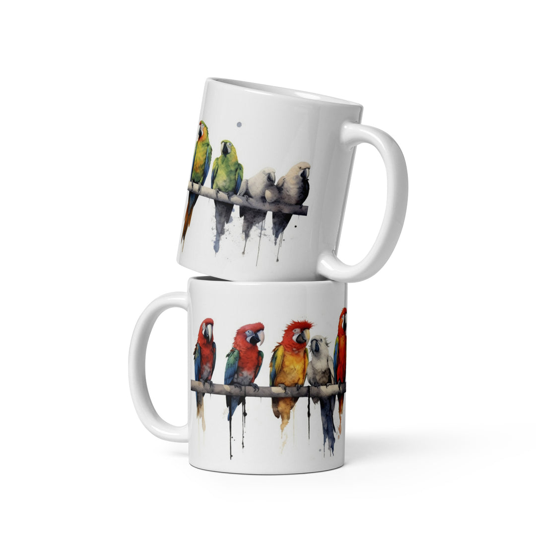 Macaws - White glossy mug