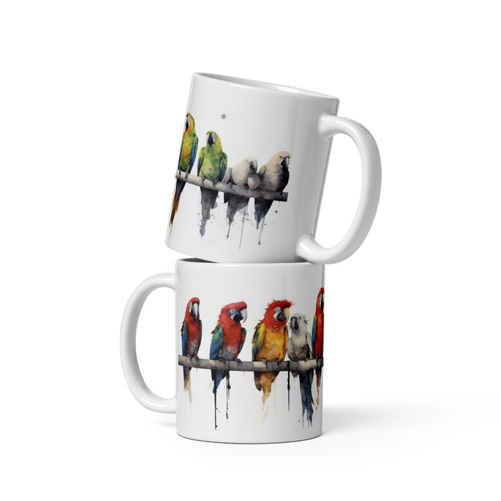 Macaws - White glossy mug