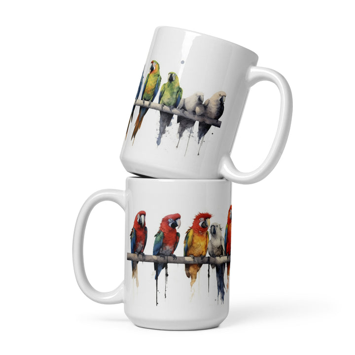 Macaws - White glossy mug