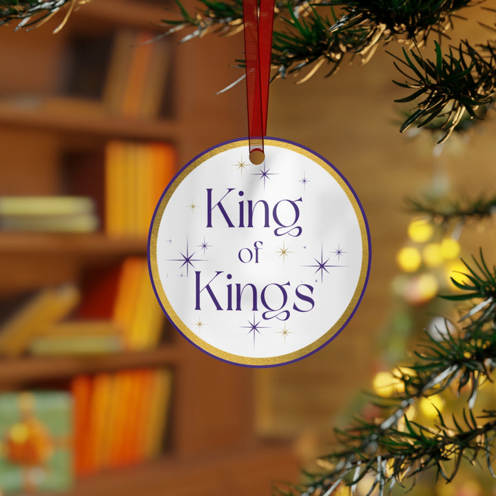 King of Kings - Names of Jesus White Metal Ornament