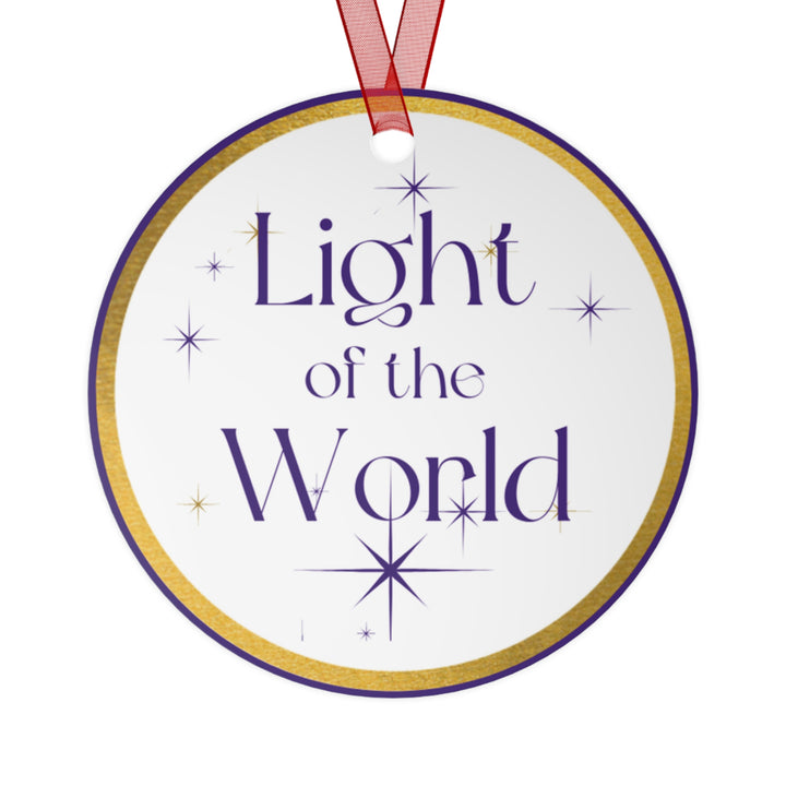 Light of the World - Names of Jesus White Metal Ornament