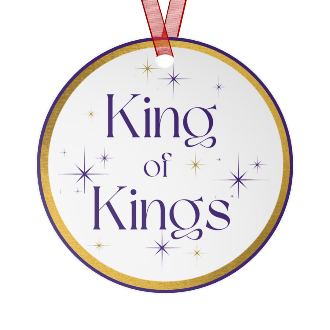 King of Kings - Names of Jesus White Metal Ornament