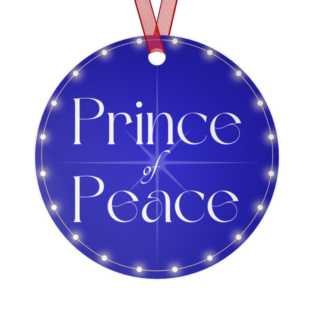 Prince of Peace - Blue Metal Ornament