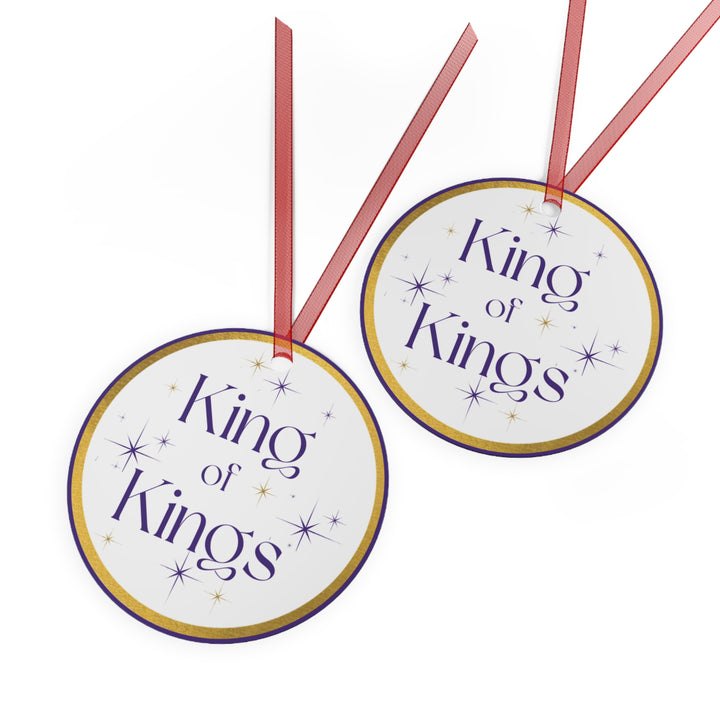 King of Kings - Names of Jesus White Metal Ornament