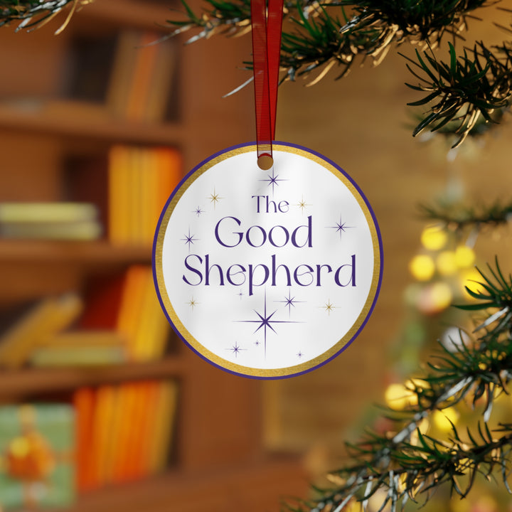 The Good Shepherd - Names of Jesus White Metal Ornament