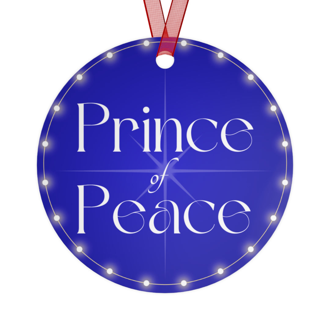 Prince of Peace - Blue Metal Ornament