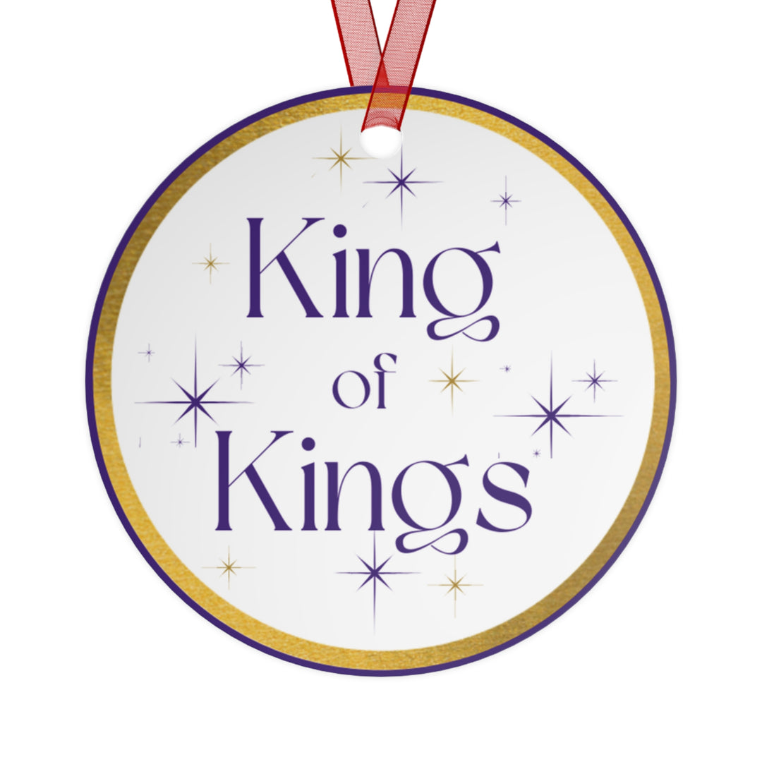 King of Kings - Names of Jesus White Metal Ornament