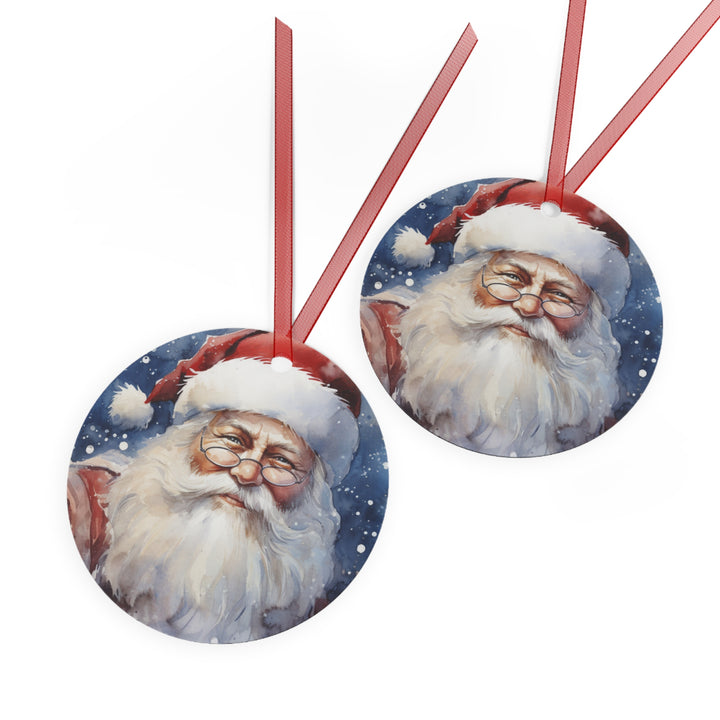 Santa - Metal Ornament