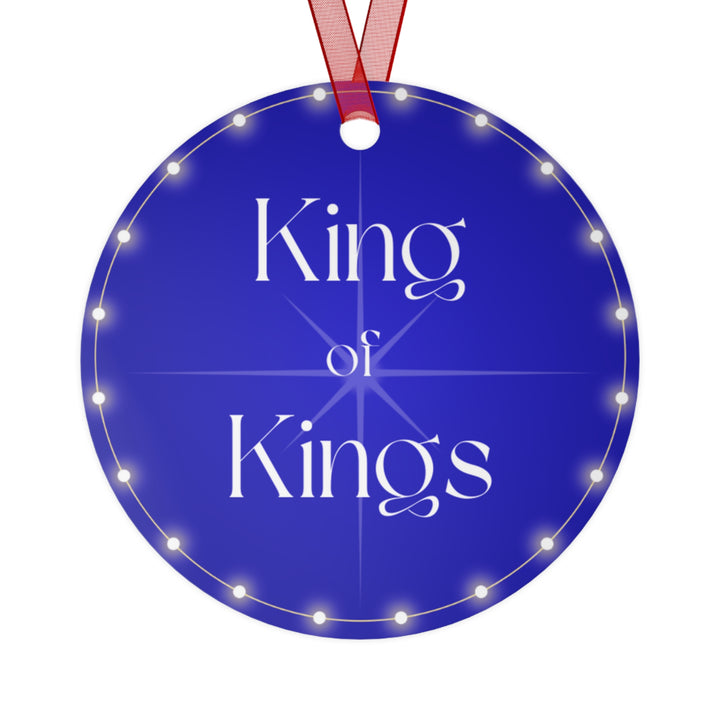 King of Kings - Blue Metal Ornament