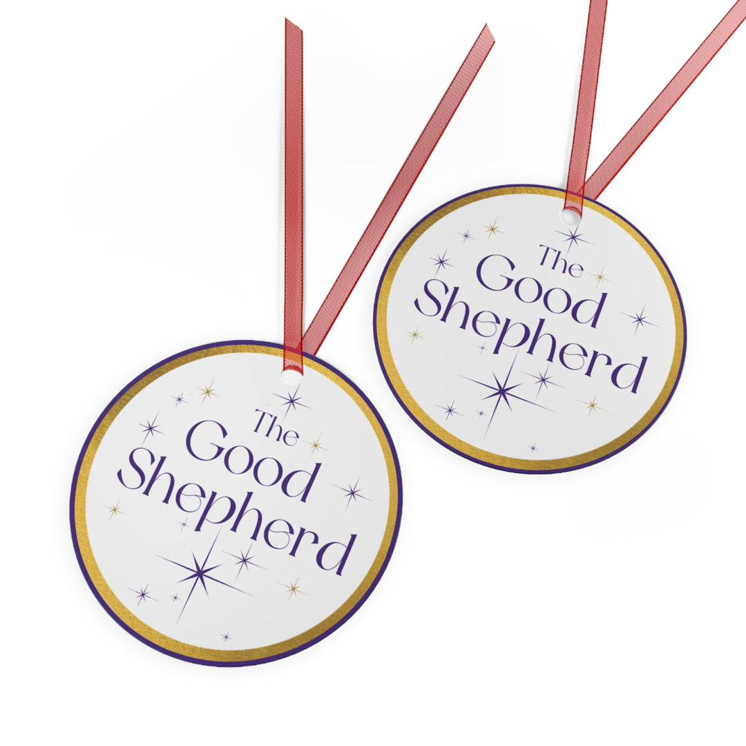 The Good Shepherd - Names of Jesus White Metal Ornament