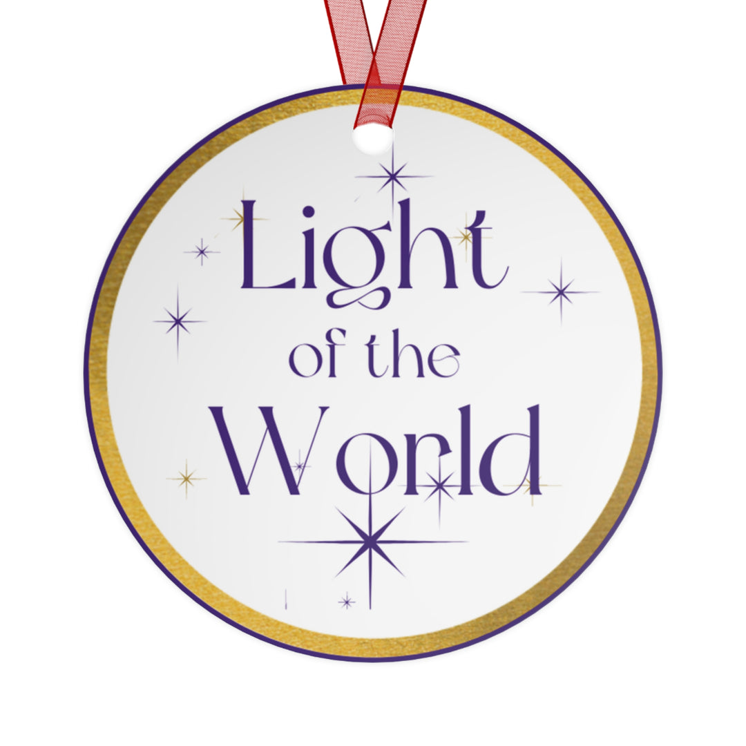 Light of the World - Names of Jesus White Metal Ornament