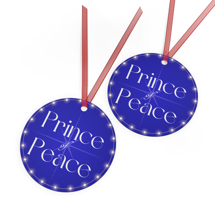 Prince of Peace - Blue Metal Ornament