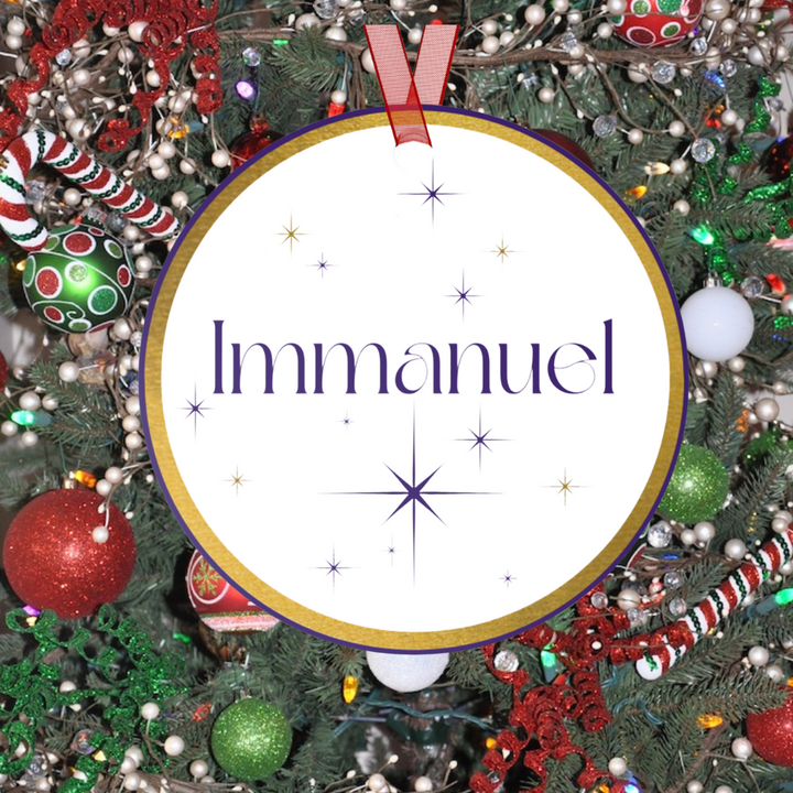Immanuel - Names of Jesus White Metal Ornament