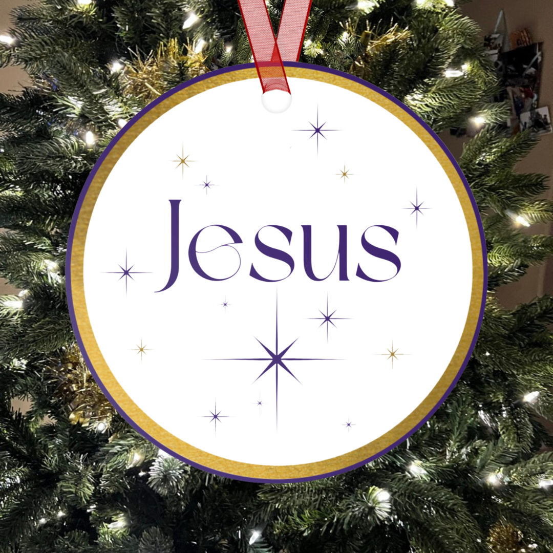 Jesus - Names of Jesus White Metal Ornaments