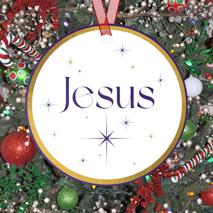 Jesus - Names of Jesus White Metal Ornaments