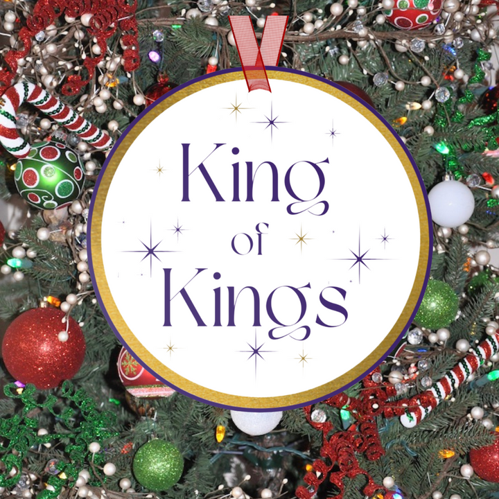 King of Kings - Names of Jesus White Metal Ornament