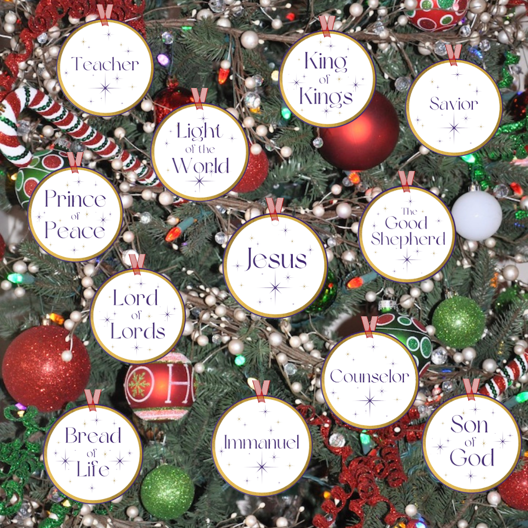 Savior - Names of Jesus White Metal Ornament